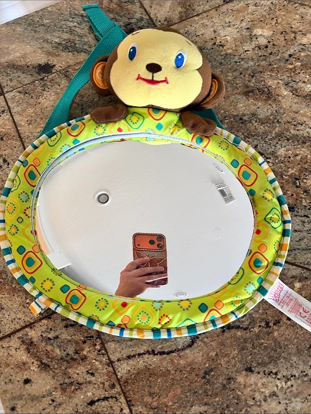 Bright Starts Sit & See Safari Floor Mirror Green & Yellow
